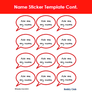 2b. Activity - Ask Me My Name Stickers