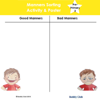 3. Poster & Sorting Activity - Manners