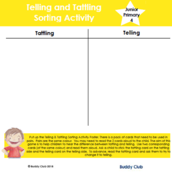4. Poster & Activity - Telling and Tattling