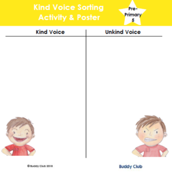5. Poster & Sorting Activity - Kind Voice