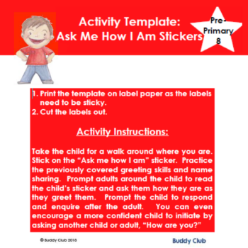 8. Activity - Ask Me How I Am Stickers